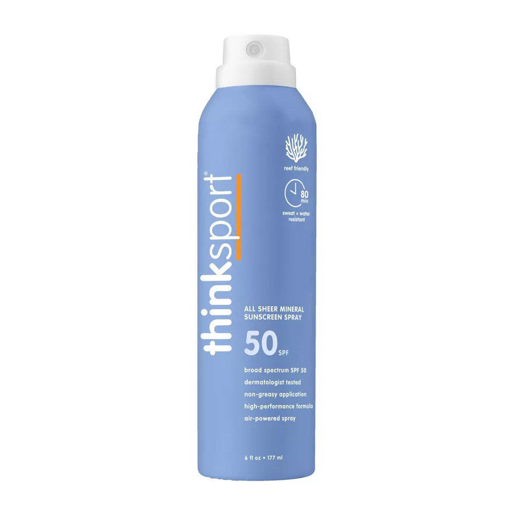 Thinksport All Sheer Mineral Sunscreen SPF 50 Spray, 6 Oz